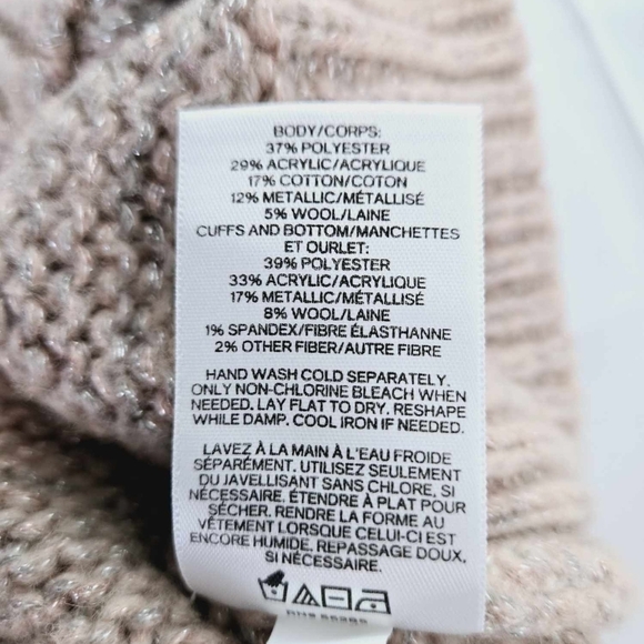 Express Fair Isle Drop Sleeve Mauve Maroon Sweater Medium - Picture 10 of 10